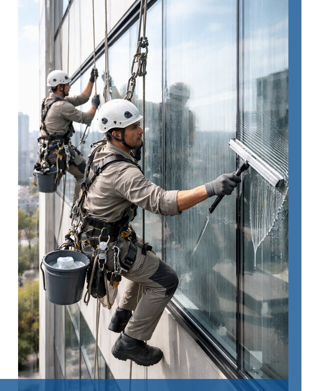 Мойка окон альпинистами в Междуреченске от 4547 р. | ВЫСОТНИК-Мжд