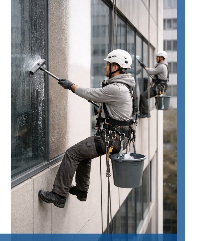 Мойка фасадов зданий в Междуреченске под ключ от 354 р. | ВЫСОТНИК-Мжд