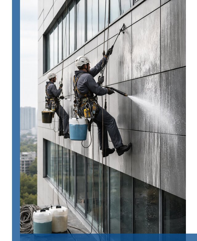 Профессиональная мойка вентилируемых фасадов в Междуреченске