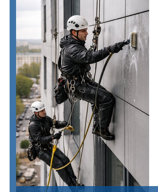 Профессиональная мойка фасада из композита в Междуреченске