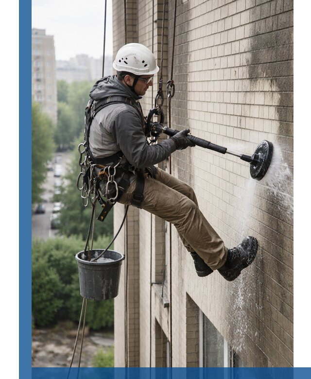 Очистка фасада от копоти в Междуреченске профессионально и безопасно