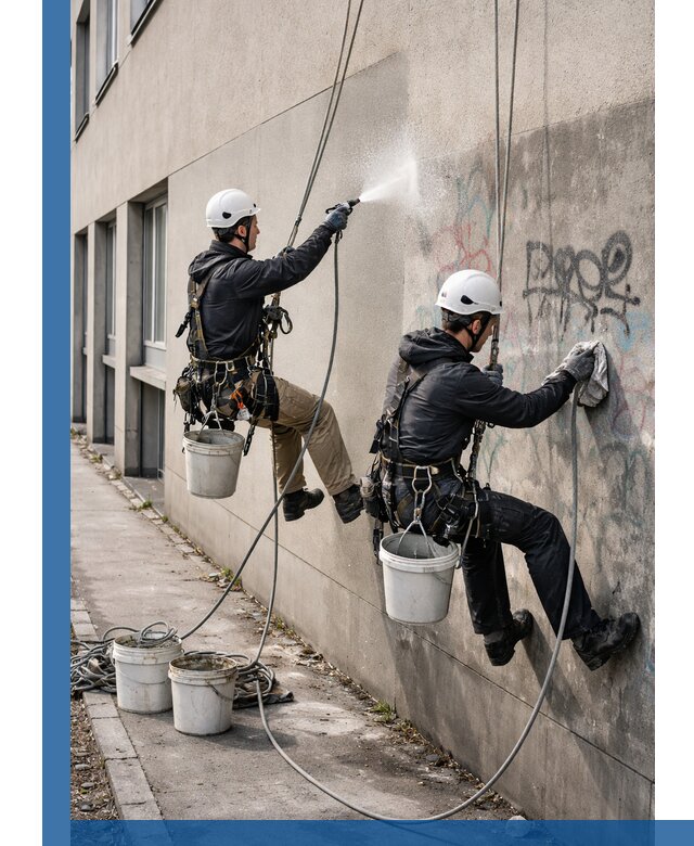 Антиграффити покрытие фасада с защитой от надписей в Междуреченске