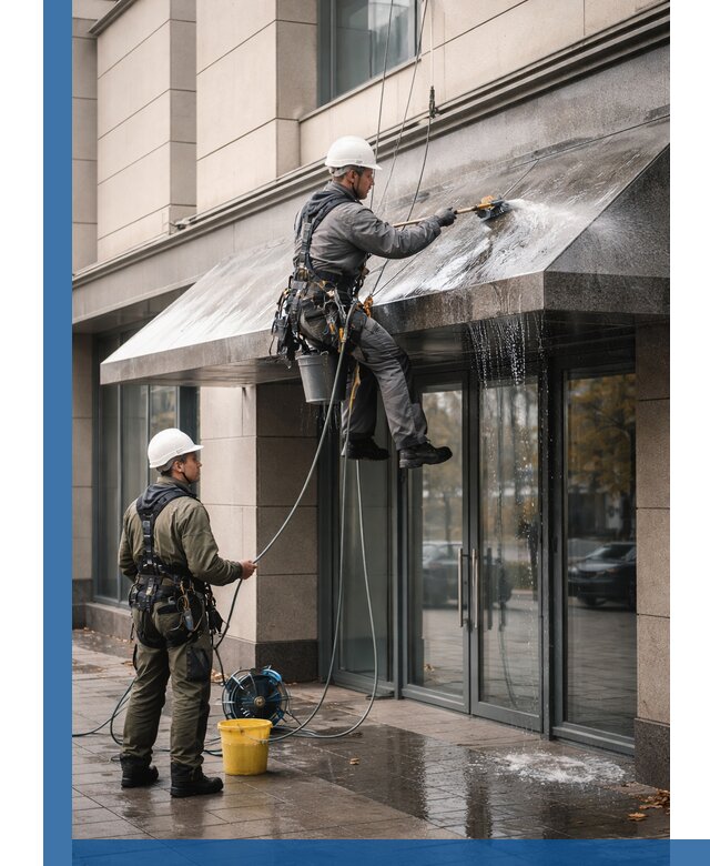 Профессиональная мойка козырьков и навесов в Междуреченске