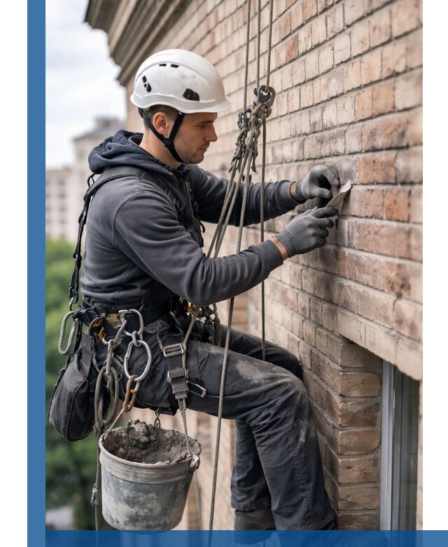 Качественный ремонт кирпичной кладки фасада в Междуреченске с гарантией