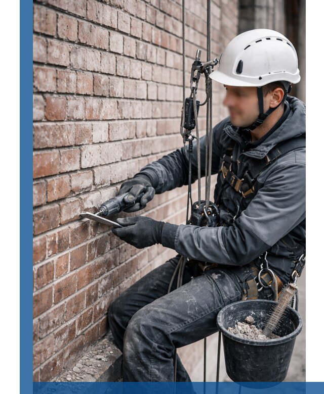 Расшивка кирпичных швов фасадов и стен, ремонт в Междуреченске