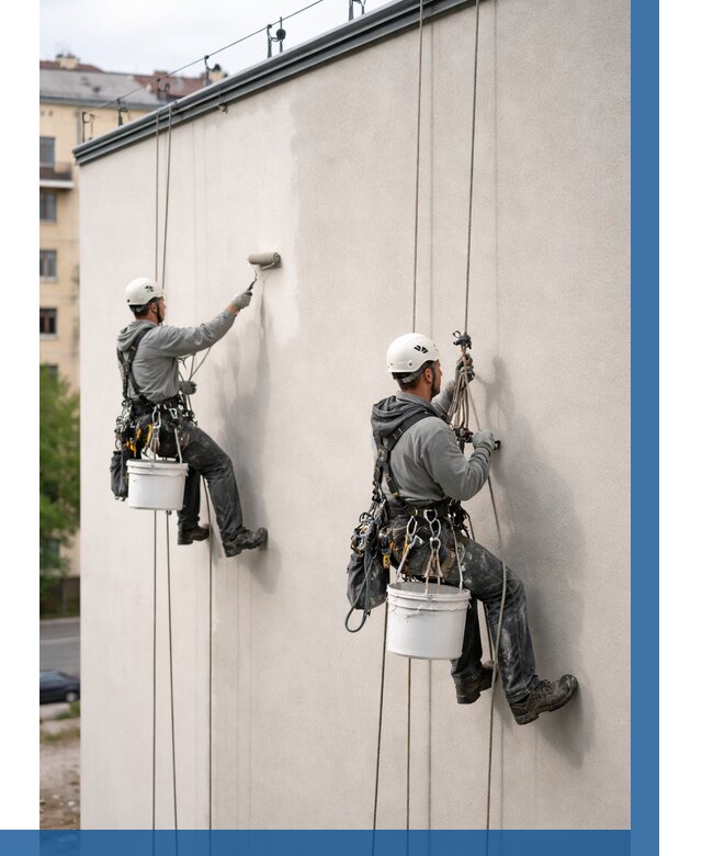 Покраска оштукатуренного фасада в Междуреченске от 323 р. | ВЫСОТНИК-Мжд