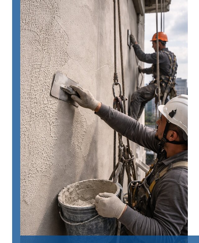 Декоративная штукатурка фасада с утеплением и защитой в Междуреченске