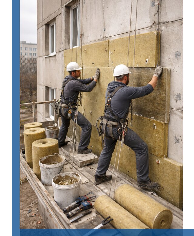 Утепление фасада минватой в Междуреченске под ключ с гарантией