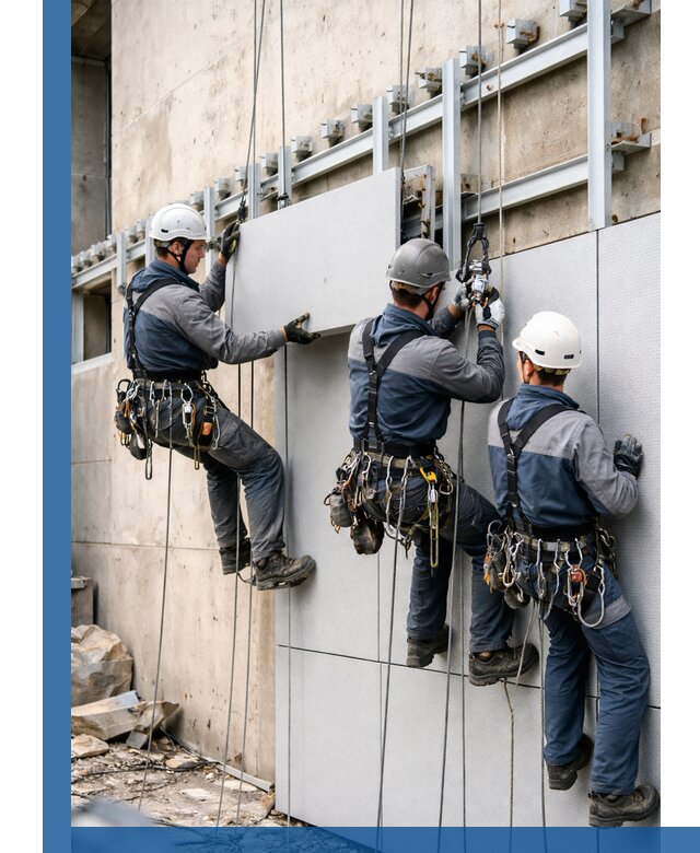 Монтаж вентилируемого фасада в Междуреченске под ключ с гарантией качества
