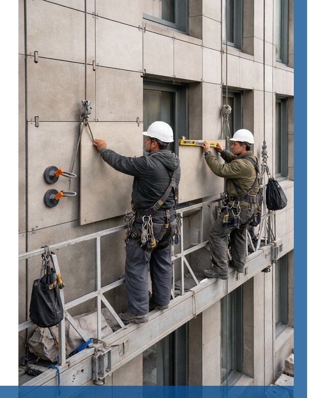 Монтаж керамогранита на фасад в Междуреченске от 2526 р. | ВЫСОТНИК-Мжд