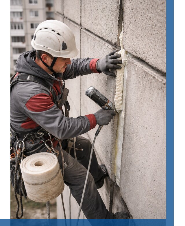 Утепление межпанельных швов в Междуреченске от 707 р. | ВЫСОТНИК-Мжд