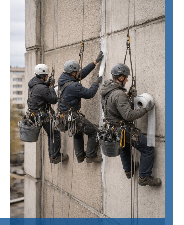 Ремонт межпанельных швов в Междуреченске от 758 р. | ВЫСОТНИК-Мжд