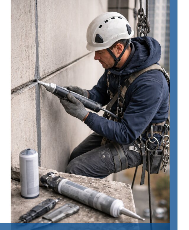 Вторичная герметизация швов в Междуреченске от 455 р. | ВЫСОТНИК-Мжд