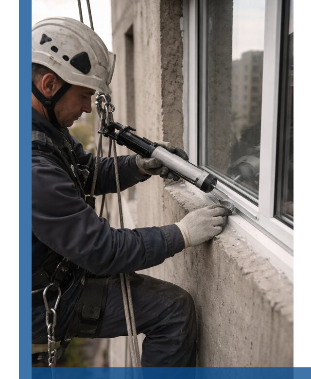 Герметизация оконных швов снаружи в Междуреченске профессионально