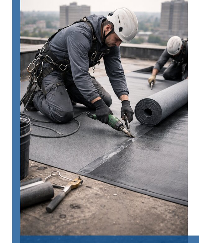 Ремонт мягкой кровли в Междуреченске с выездом промальпинистов