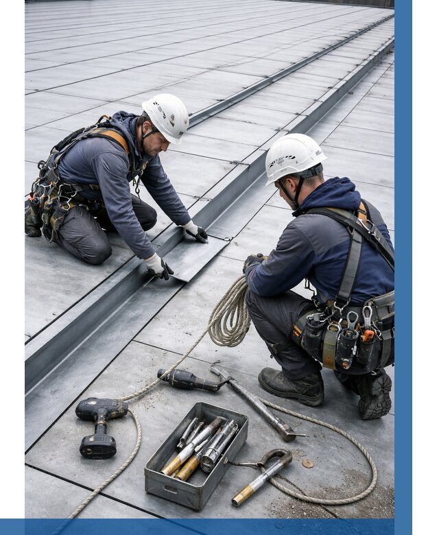 Ремонт фальцевой кровли в Междуреченске от 707 р. | ВЫСОТНИК-Мжд