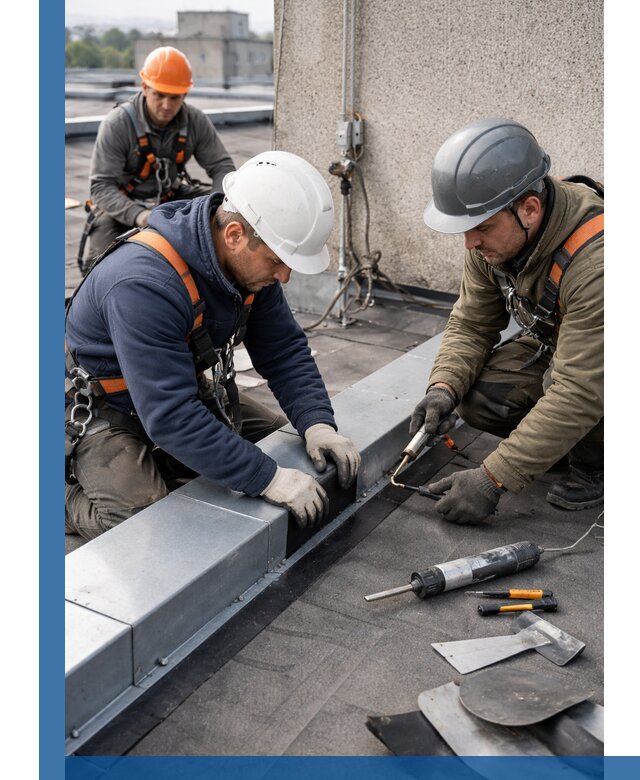 Ремонт кровельных примыканий в Междуреченске профессионально