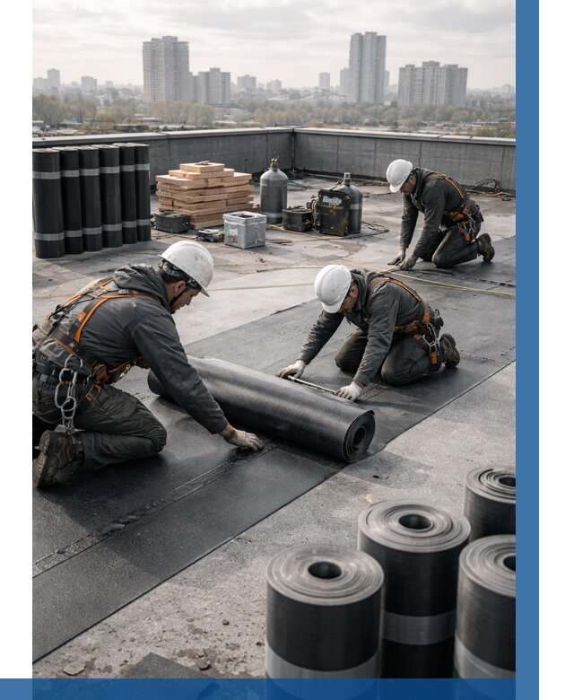 Монтаж мягкой кровли под ключ в Междуреченске от 455 р. | ВЫСОТНИК-Мжд