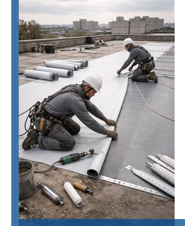 Монтаж мембранной кровли в Междуреченске для промышленных зданий