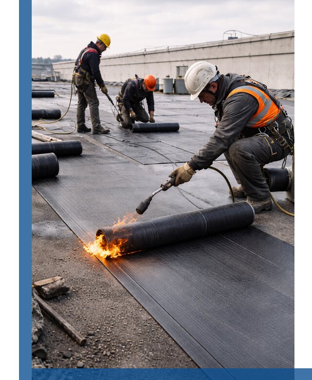 Монтаж наплавляемой кровли в Междуреченске профессионально