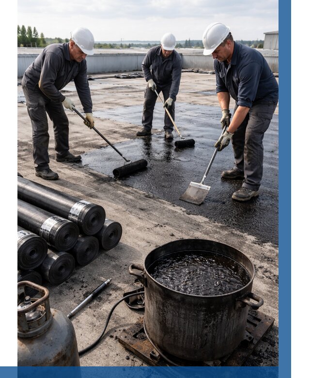 Гидроизоляция кровли мастикой в Междуреченске от 606 р. | ВЫСОТНИК-Мжд