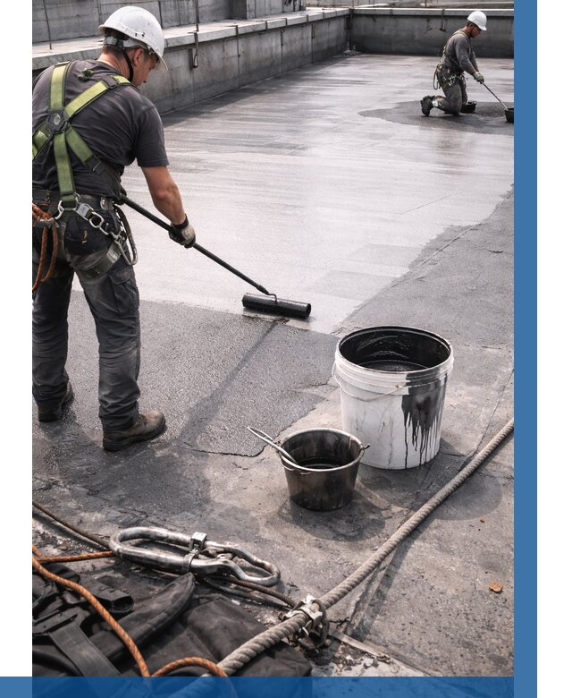 Гидроизоляция кровли жидкой резиной в Междуреченске от 505 р. | ВЫСОТНИК-Мжд