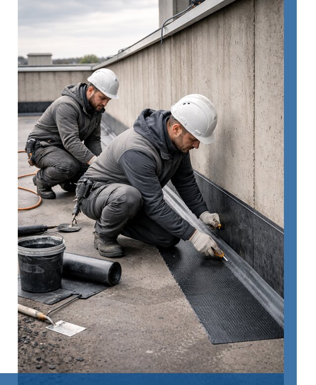 Гидроизоляция примыканий на кровле в Междуреченске от 909 р. | ВЫСОТНИК-Мжд