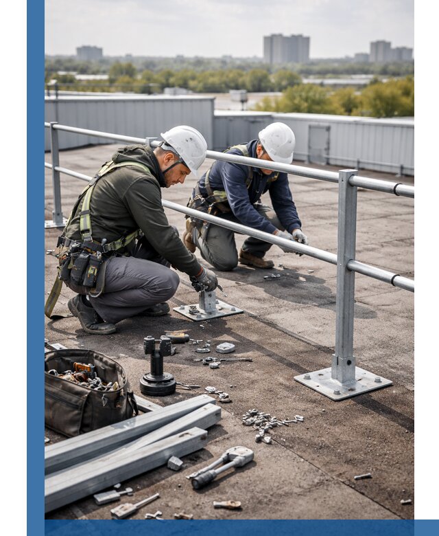 Монтаж кровельного ограждения в Междуреченске под ключ с гарантией