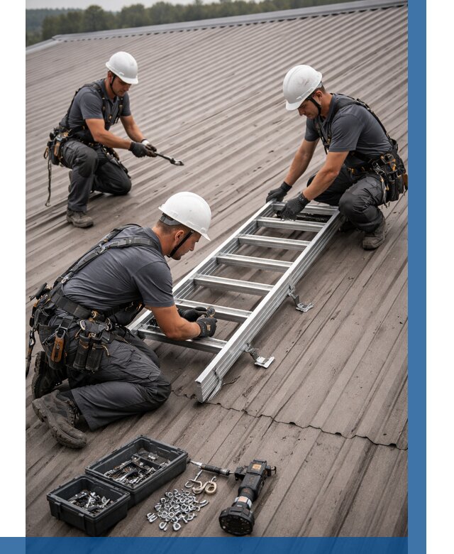 Монтаж кровельной лестницы в Междуреченске от 4547 р. | ВЫСОТНИК-Мжд