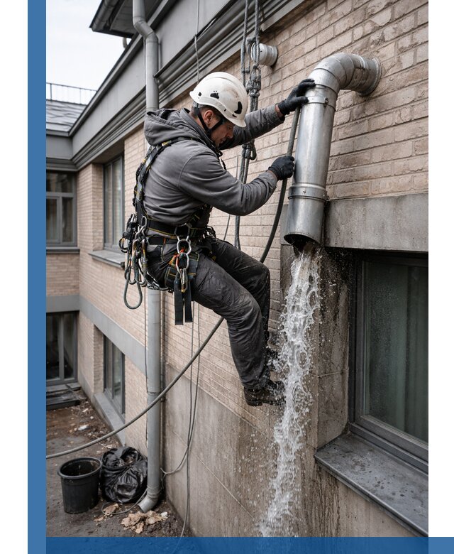 Профессиональная прочистка водосточных труб в Междуреченске с гарантией