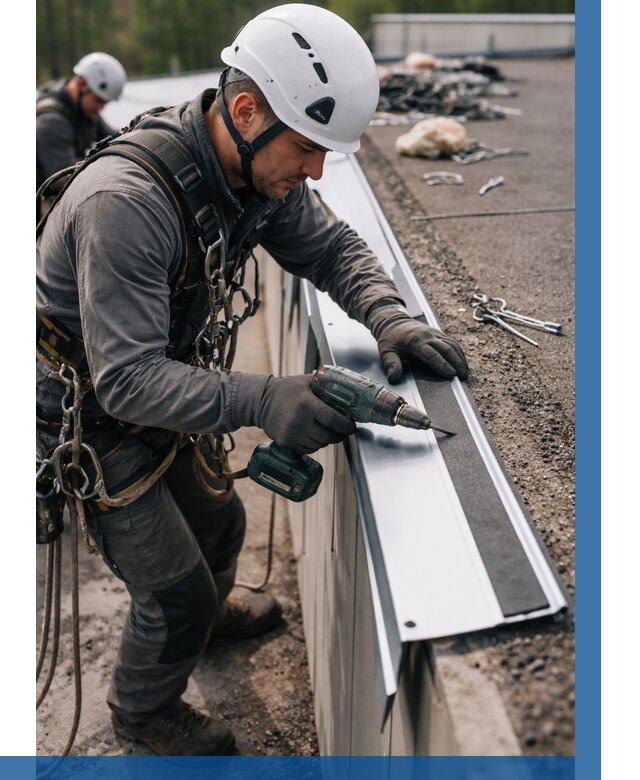 Монтаж капельника на кровле в Междуреченске от 303 р. | ВЫСОТНИК-Мжд