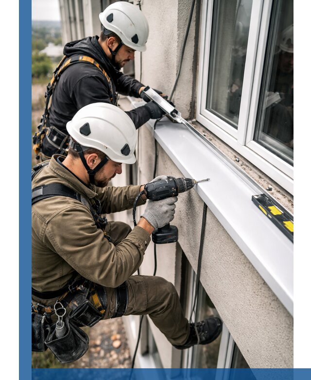 Профессиональный монтаж оконных отливов и отведения воды в Междуреченске