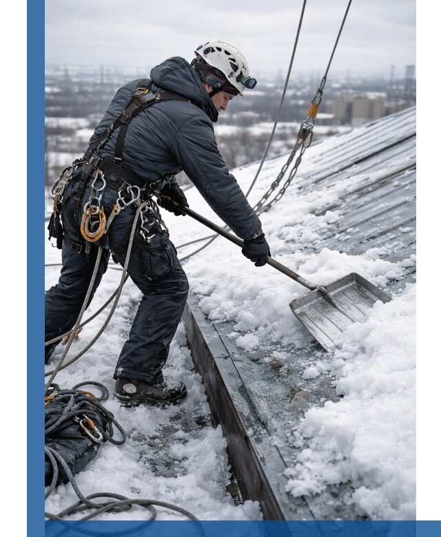 Профессиональная очистка кровли от снега и наледи в Междуреченске
