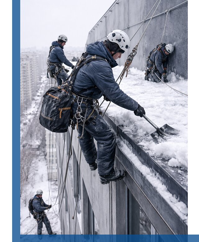 Абонентское обслуживание кровли зимой в Междуреченске регулярный уход