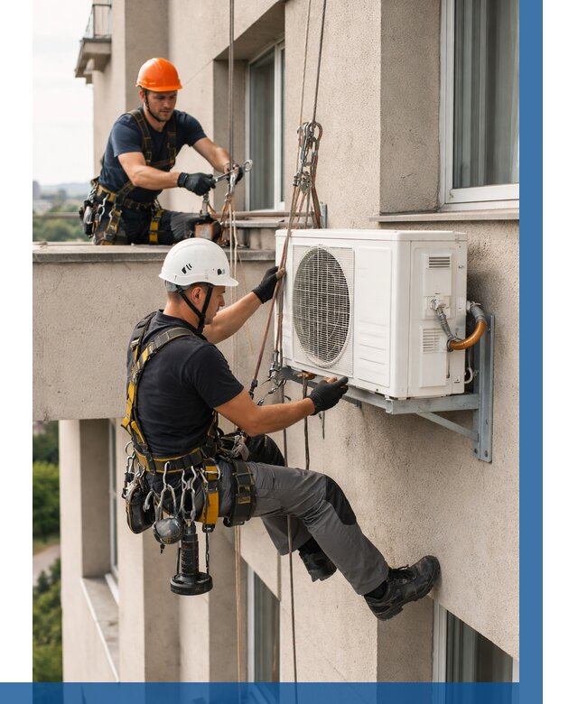 Монтаж внешнего блока кондиционера в Междуреченске от 6568 р. | ВЫСОТНИК-Мжд