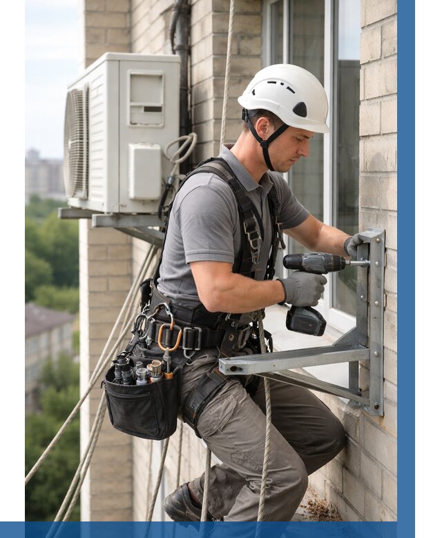 Установка кронштейнов кондиционера в Междуреченске от 3537 р. | ВЫСОТНИК-Мжд