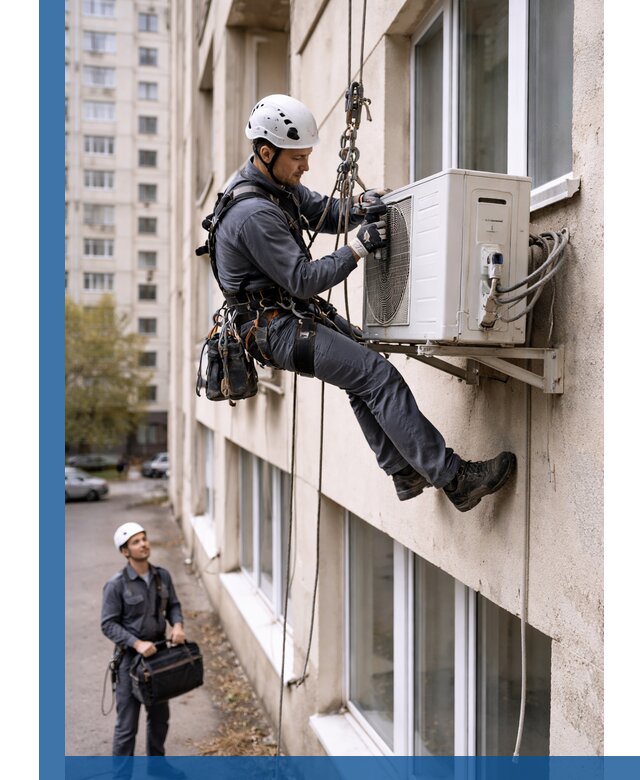 Демонтаж внешнего блока кондиционера в Междуреченске профессионально