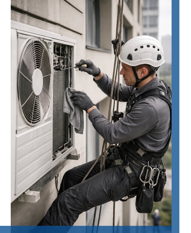 Обслуживание внешнего блока кондиционера в Междуреченске от 2728 р.ВЫСОТНИК-Мжд