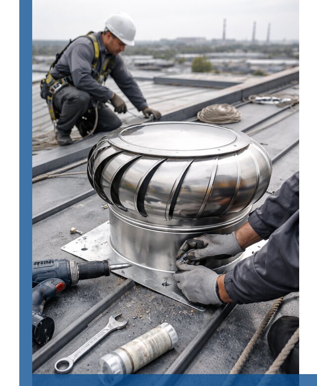 Установка дефлекторов на кровле в Междуреченске профессионально