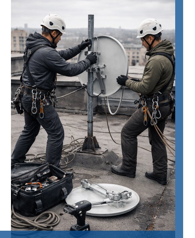 Демонтаж антенн на крыше в Междуреченске от 4547 р. | ВЫСОТНИК-Мжд