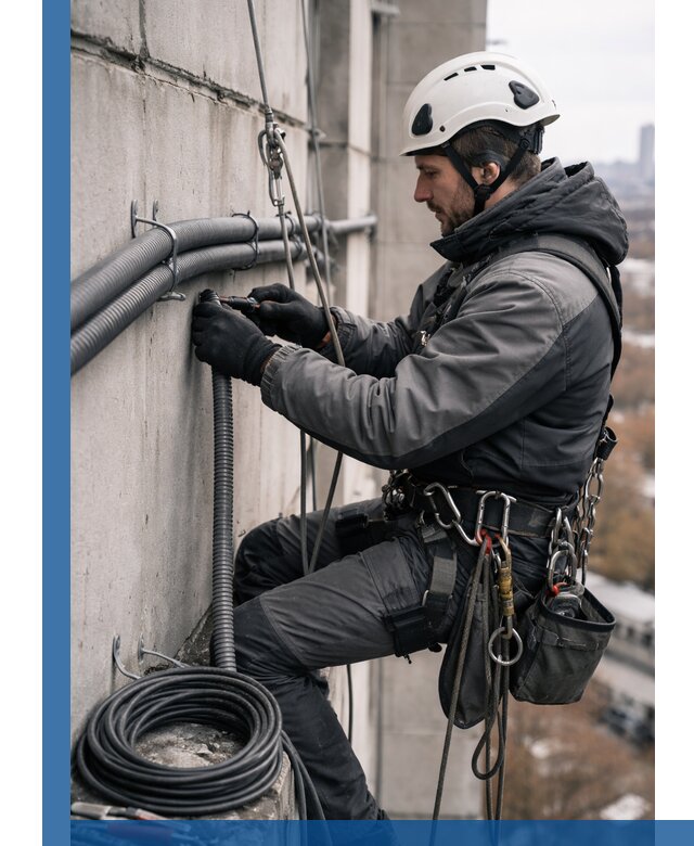 Профессиональный монтаж гофры для кабеля в Междуреченске с гарантией