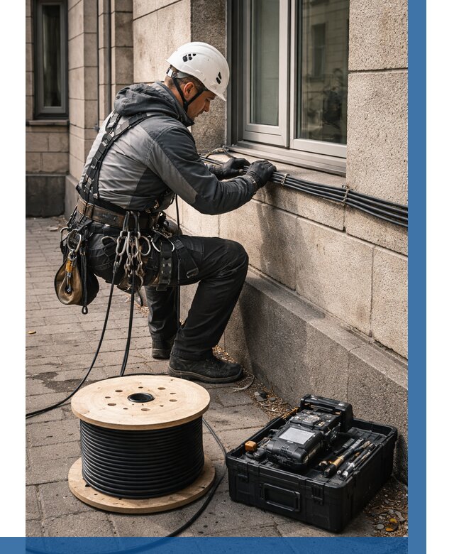 Прокладка оптоволоконного кабеля в Междуреченске от 808 р. | ВЫСОТНИК-Мжд