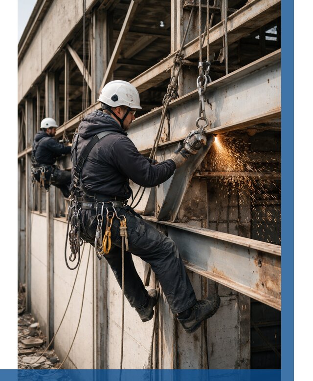 Демонтаж металлоконструкций на высоте в Междуреченске от 6568р. |ВЫСОТНИК-Мжд