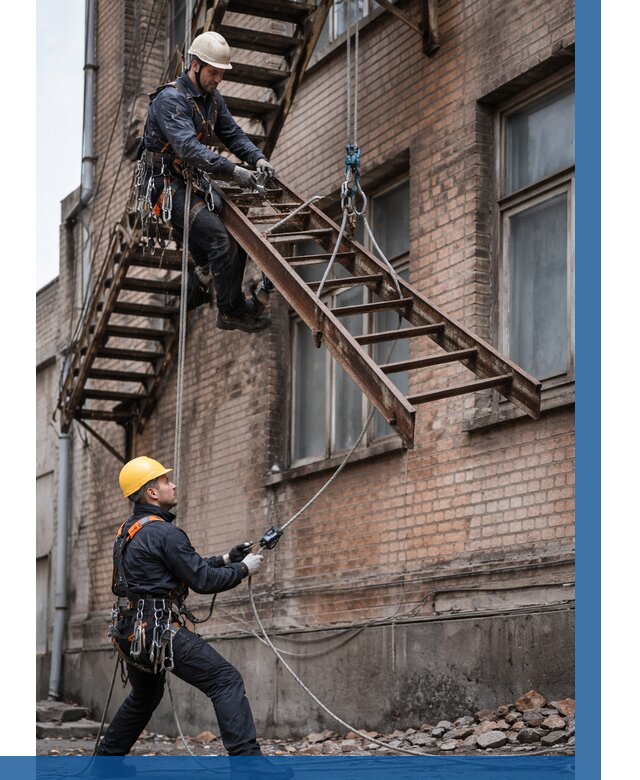 Демонтаж пожарной лестницы в Междуреченске от 12126 р. | ВЫСОТНИК-Мжд