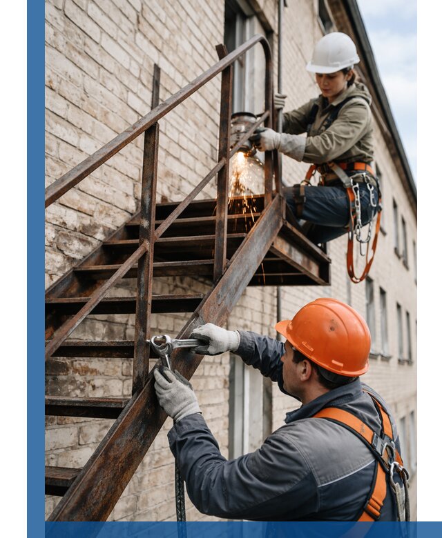 Ремонт и восстановление пожарных лестниц с выездом в Междуреченске