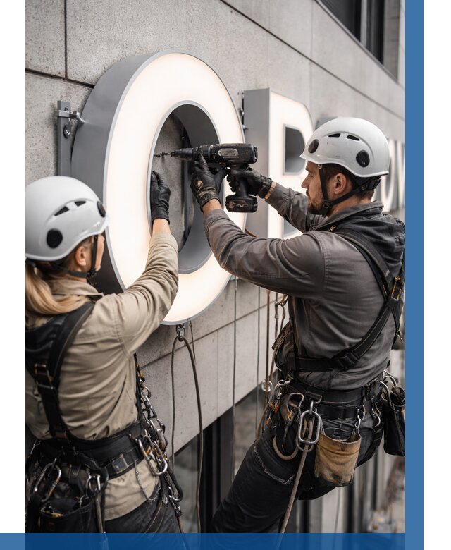 Монтаж световых букв в Междуреченске от 3032 р. под ключ ВЫСОТНИК-Мжд