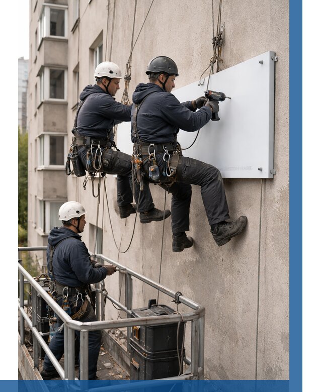 Монтаж табличек и указателей в Междуреченске от 3537 р. | ВЫСОТНИК-Мжд