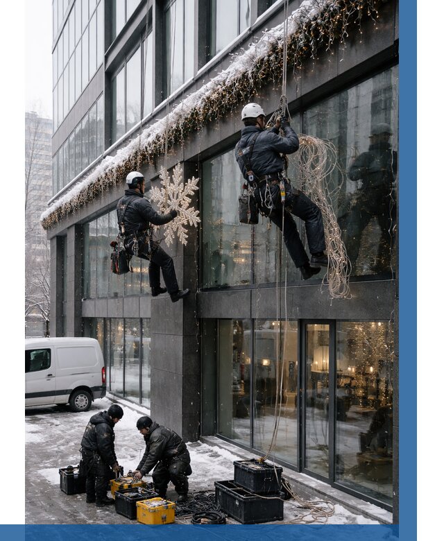 Демонтаж новогоднего оформления в Междуреченске от 5558 р. | ВЫСОТНИК-Мжд