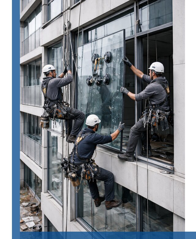Фасадное остекление и монтаж витражей зданий в Междуреченске под ключ
