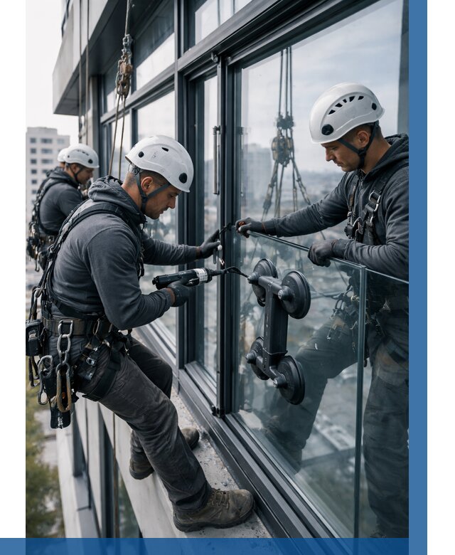 Витражное остекление зданий в Междуреченске от 3537 р. | ВЫСОТНИК-Мжд